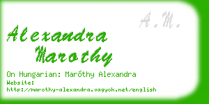 alexandra marothy business card
