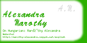 alexandra marothy business card